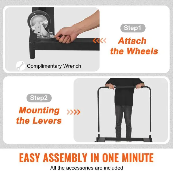 VEVOR ドライウォールカート、1500 LBS パネルドリーカート、36.02インチ x 24.02インチ デッキと5インチ回転ホイール付き、ヘビーデューティー ドライウォールシートカート、Han