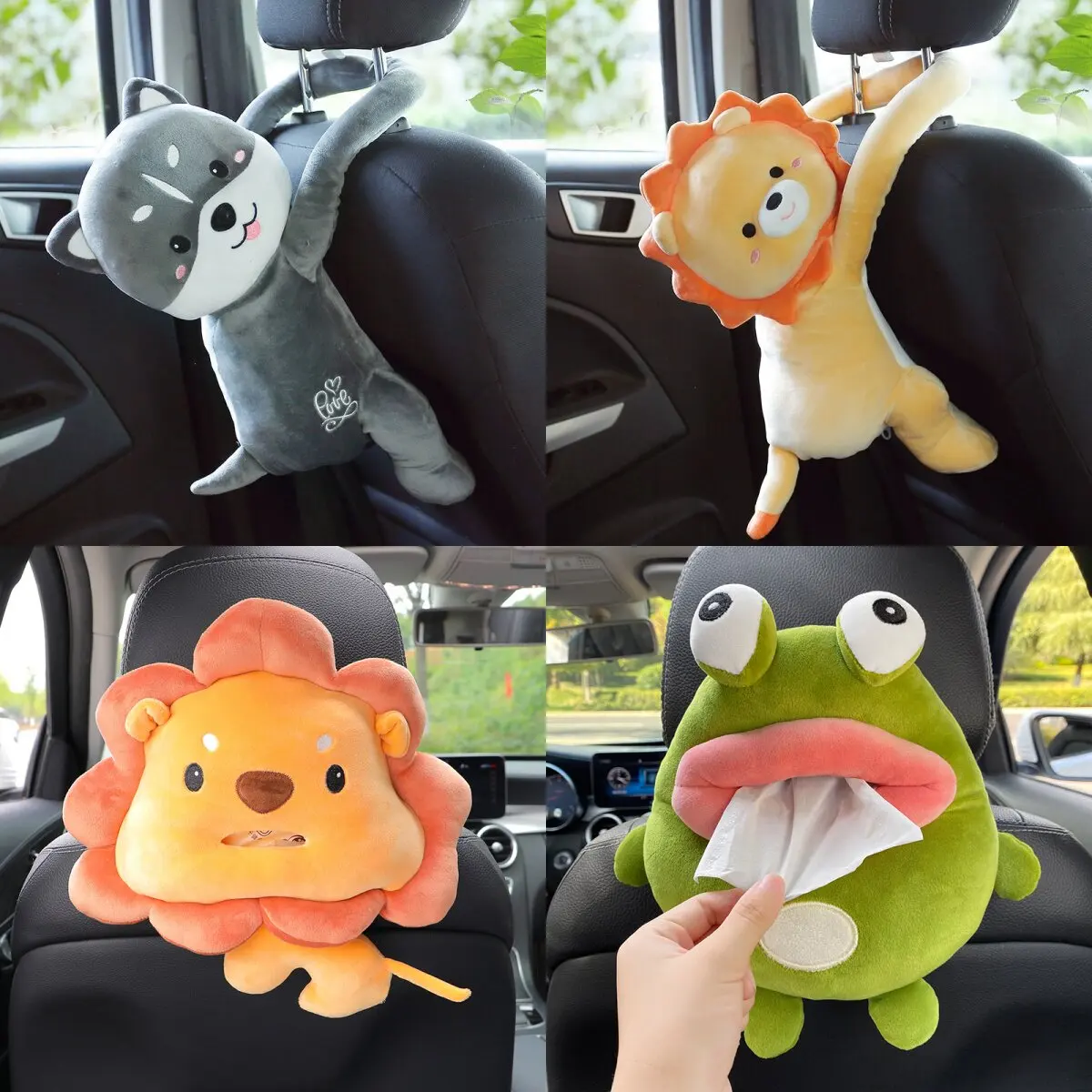 [Fast Shipping] 2026 Newest Cute and Diverse Animal Hanging Car Tissue Box