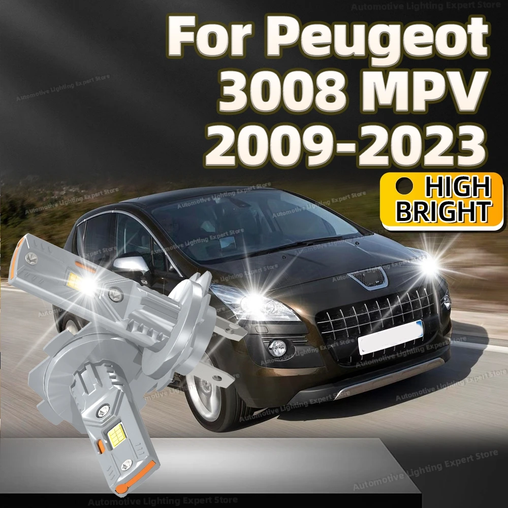 

2Pcs LED Headlights Canbus Car Lamp Fanless 30000LM Super Bright Light Bulbs For Peugeot 3008 MPV 2009-2023 2010 2011 2012 2013