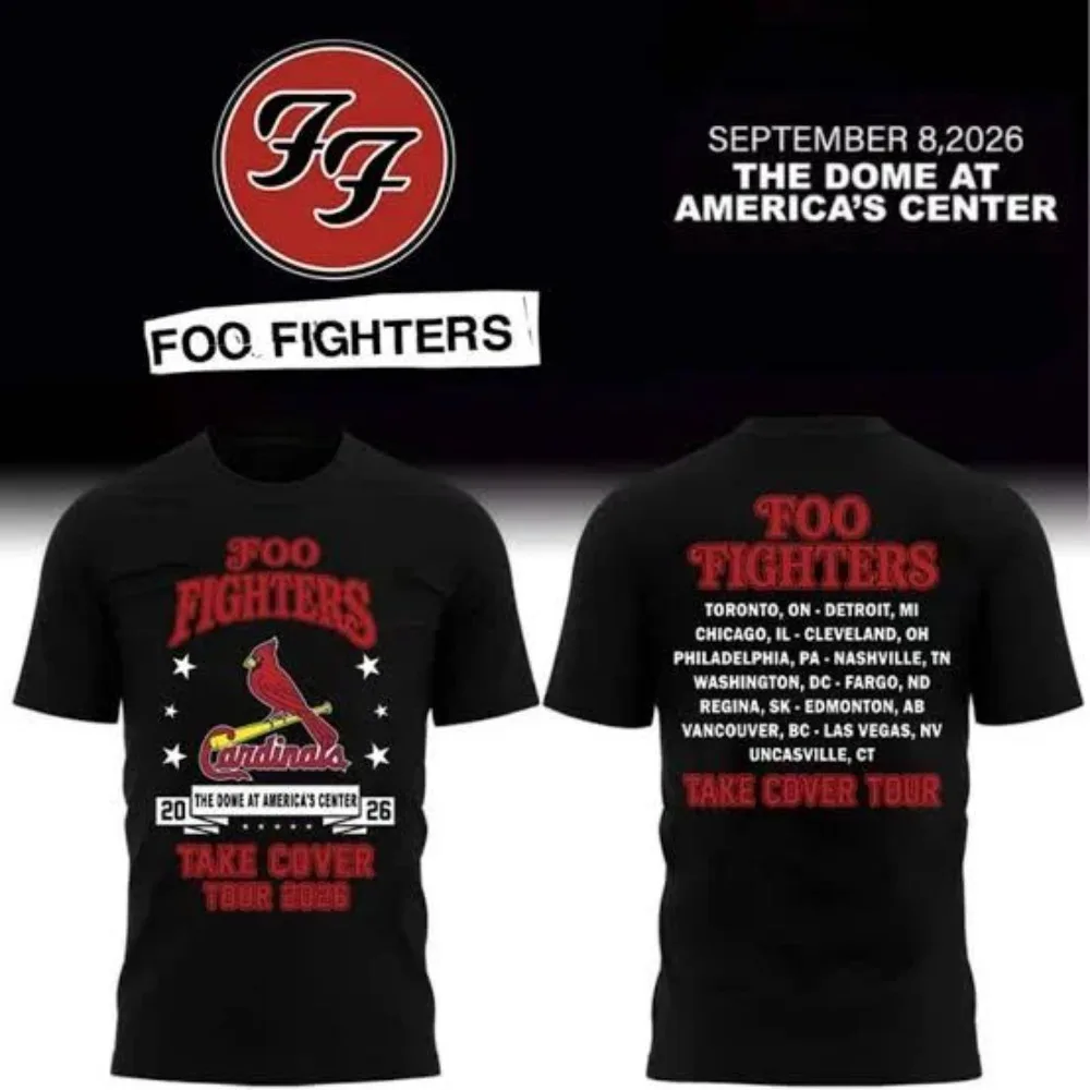 Foo Fighters' Take Cover Tour 'Brings Rock' N 'Roll Chaos To Philly Shirt Summer Men's and Women's Fashion T-shirt Comfortable