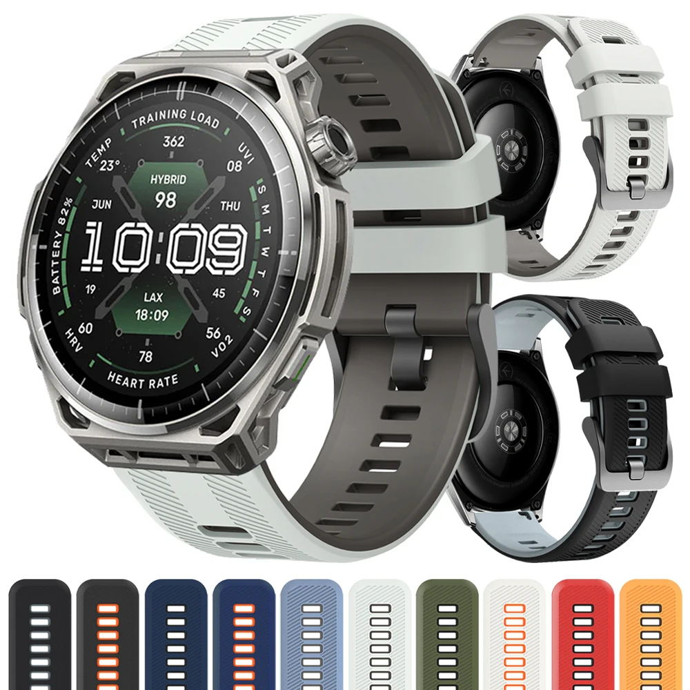22mm Silicone Strap For AMAZFIT BALANCE 3 2 BIP Max BIP 6 5 Active Max 48mm Wrist Band GTR 4 3 2 2e Cheetah Pro Sports Watchband