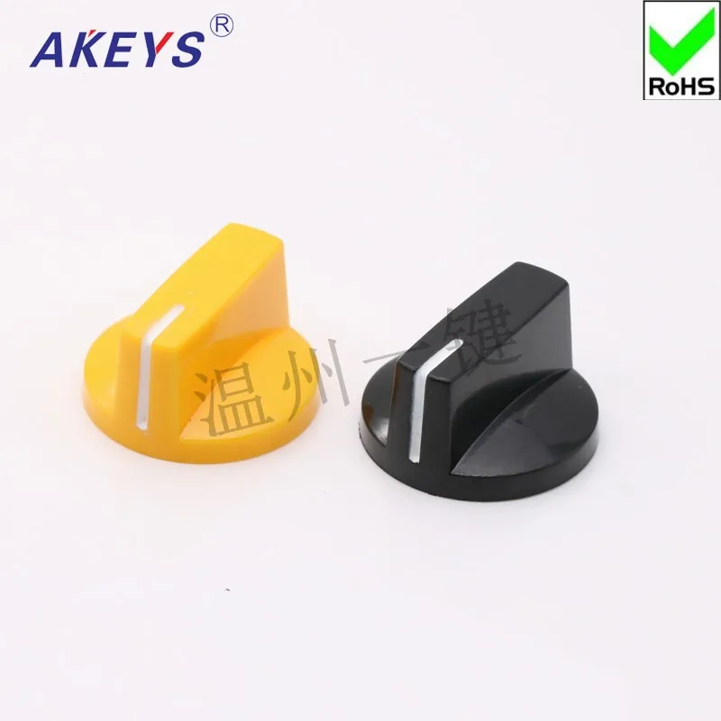 10pcs KN-27-16 Drawing Potentiometer Bakelite Plastic Color Knob Copper Core Band Switched Potentiometer Handle Cap