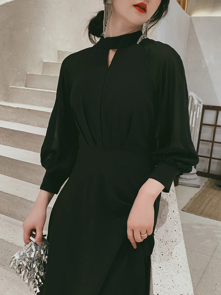 

Ele Long Bla Evening Gown Women's Spring Modern Banquet Simple and Cany Annual Meeting Host Dr