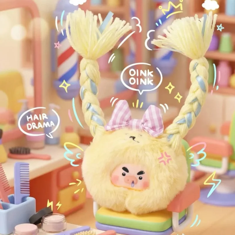 

Baby Three Big Table Pig Barber Shop Series Plush Vinyl Doll Blind Box Large Capacity Stationery Bag Back Season Trendy Gifts