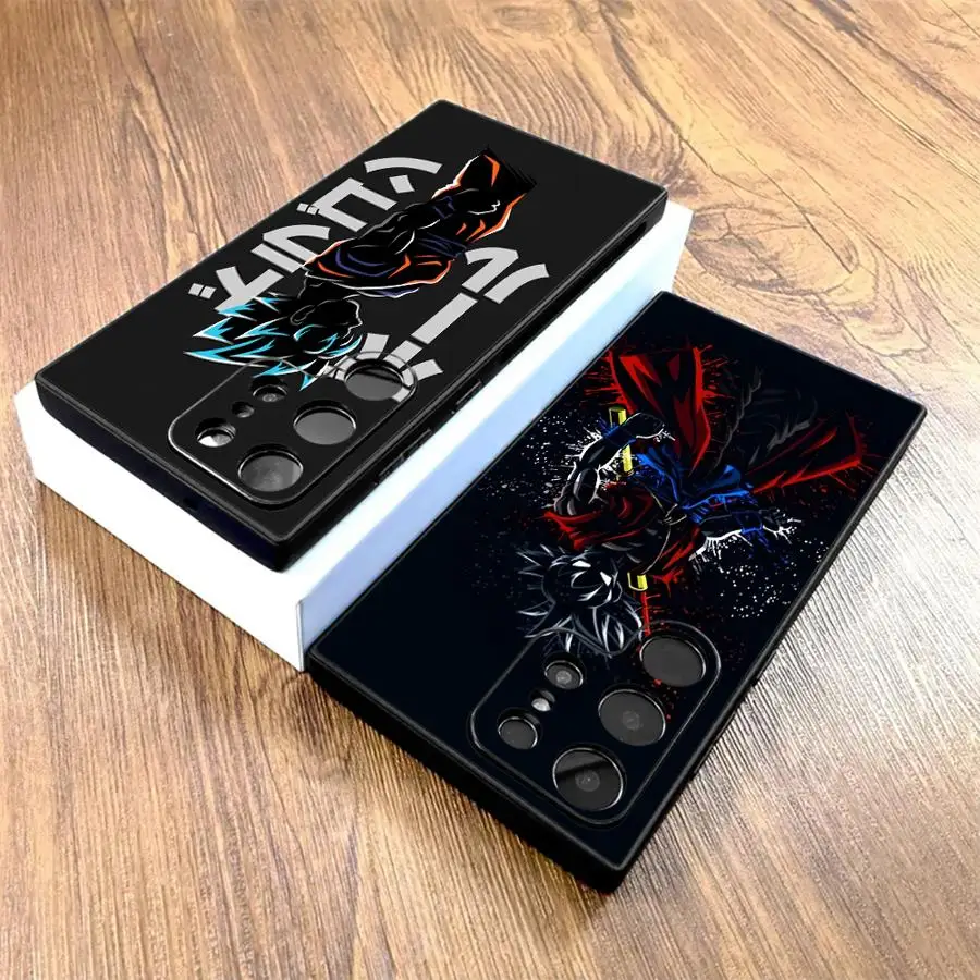 Schwarze weiche Handyhülle für Samsung Galaxy S20 S23 Ultra S21 FE S24 Plus S25 Edge Dragons Balls