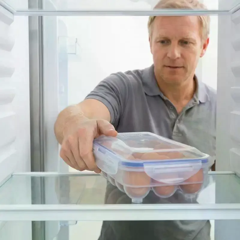 10 Grids Egg Storage Box Transparent Egg Tray Containers Kitchen Refrigerator Organizer Eggs Dispenser Fresh Preservation