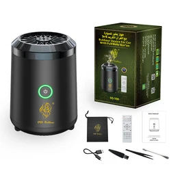 Portable Mini Electric Incense Burner with Quran Speaker Arabic Bakhoor Aroma Diffuser Rechargeable Incense Holder