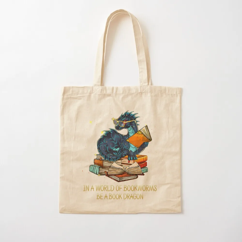 Be A Book Dragon Tote Bag Portable shopping bag Women's bags Women bags Cloth bags