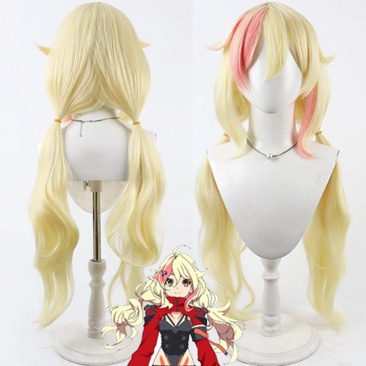 

Role Play Party Show Costume Accessory Dark Valkyrie Yami Cosplay Long Blonde Heat Resistant Synthetic Hair Wig