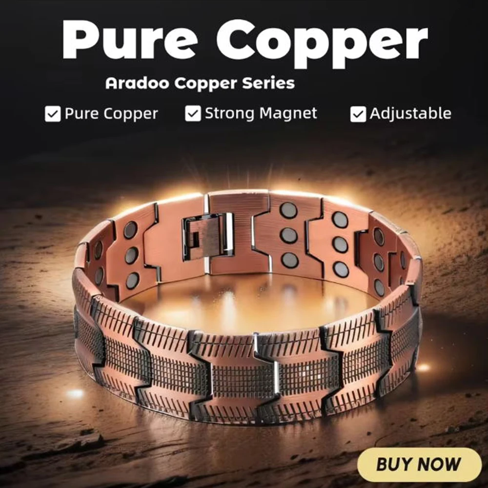 Men's Magnetic Bracelet 3500 Gauss 3X Strongth Magnetic Therapy Link Bracelets Best Christmas Jewelry Gift