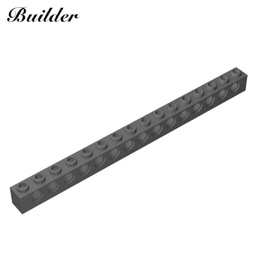 Little Builder 3703 Baustein DIY Baut Partikel MOC Technologie 1x16 Perforierter Ziegel 15 Löcher 4 Stück Spielzeug für Kinder – Detail 7