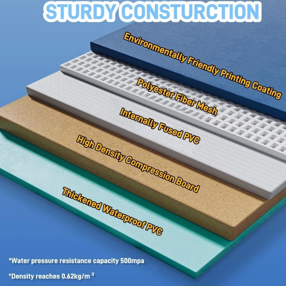 Piscina plegable no inflable para niños y adultos, piscina grande portátil con carcasa de plástico duro, para exteriores