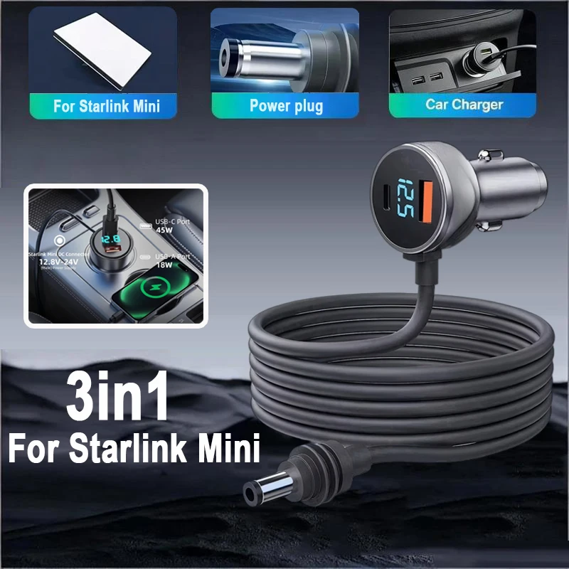 cabo-para-starlink-mini-3m-5m-carregamento-rapido-usb-tipo-c-adaptador-de-carregador-veicular-12-24v-para-starlink-mini