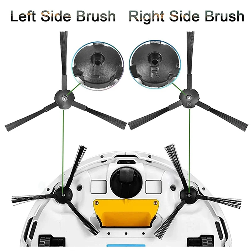 Ilife a6,a8,620,x623掃除機ロボット部品用サイドブラシ,交換用アクセサリー,8個