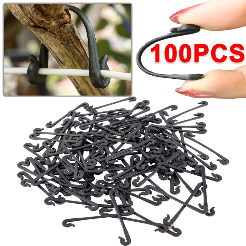 10/100PCS Plant Garden Clips Reusable Gardening Planting Support Grippers Clamp Adjustable Plant Buckles Vine Fixing Accessory