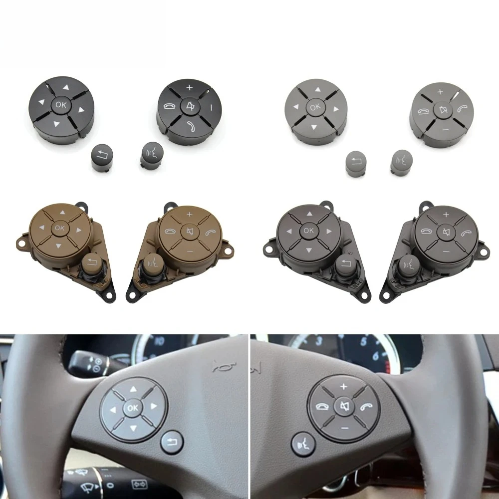 

Чехол на кнопки управления рулевым колесом автомобиля для Mercedes Benz C GLK E Class W204 W207 W212 2048210351
