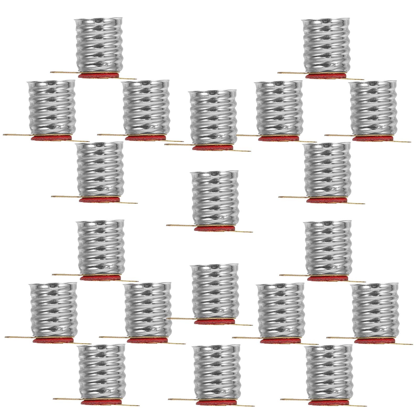 20pcs Lamp Holder Mini LED Bulb Socket Small Light Beads Screw Base Bracket Silver DIY Lighting Accessories Experimental