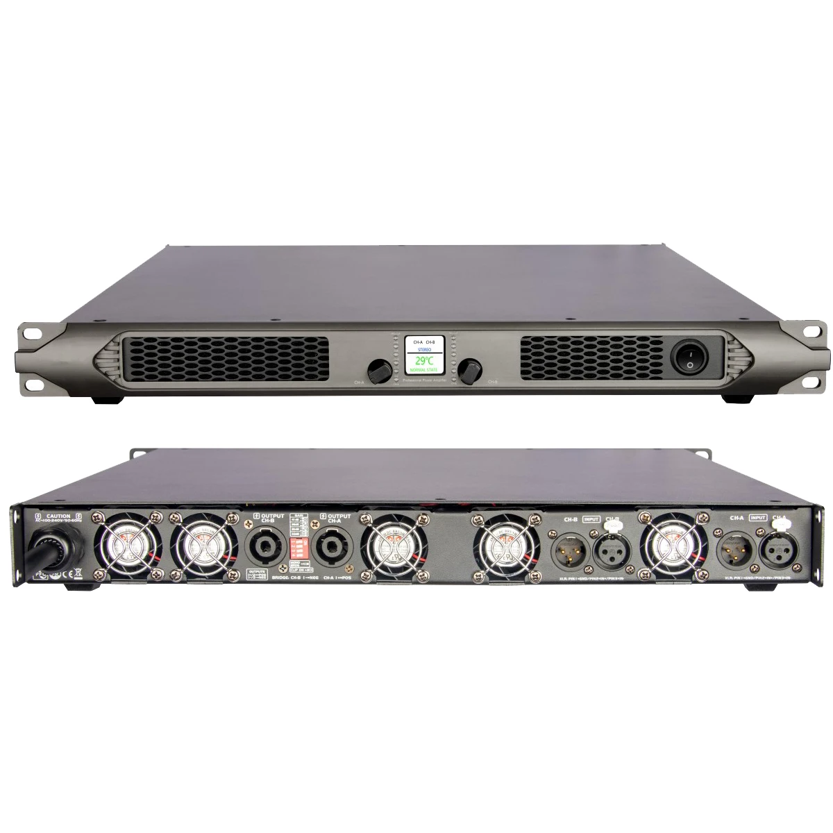 SD242 4200Watts Class d SIC Power Amplifier 2 Channels Brand Professional Stereo Surround Sound 1u