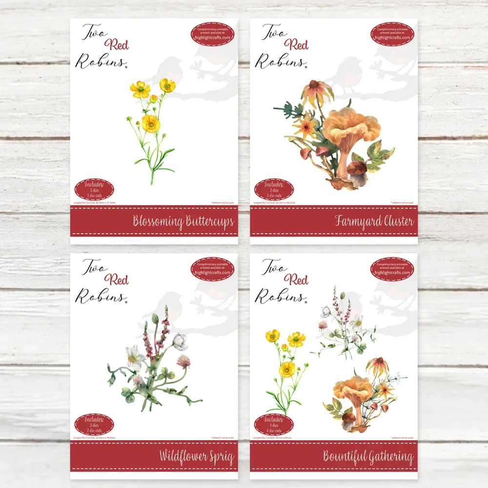 Buttercups Bountiful Gathering Blossoming Farmyard Cluster Wildflower Sprig Flowers Metal Cutting Dies Stamps Scrapbooking Diary