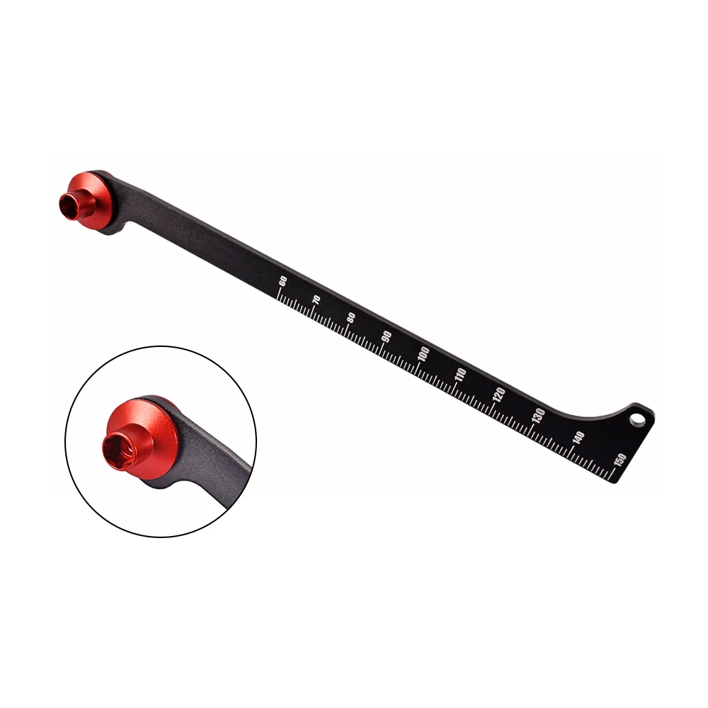 9IMOD RC Tool Rule Shock Stroke and Rebound Gauge Suspension Length Measuring Rule Aluminum 60-150mm For 1/8 Buggy Truck Tuggy