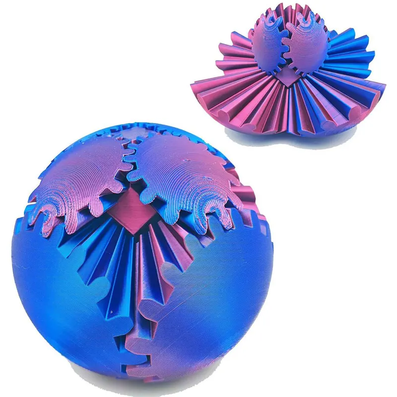 3D-geprinte Versnelling Bal Spin Bal Voor Autisme Adhd Angst Kleurrijke Draaiende Bal Fidget Spinner Stress Reliëf Speelgoed