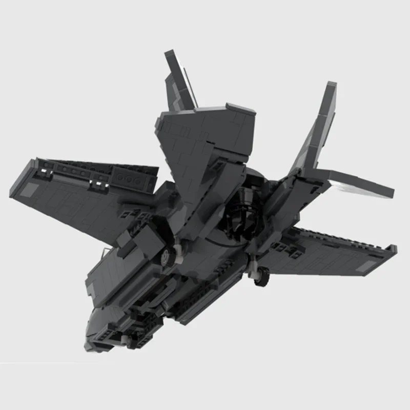 Moc cegły budowlane Model wojskowy F-35 B błyskawica technologia myśliwca modułowe klocki prezenty zabawki dla dzieci zestawy do majsterkowania montaż