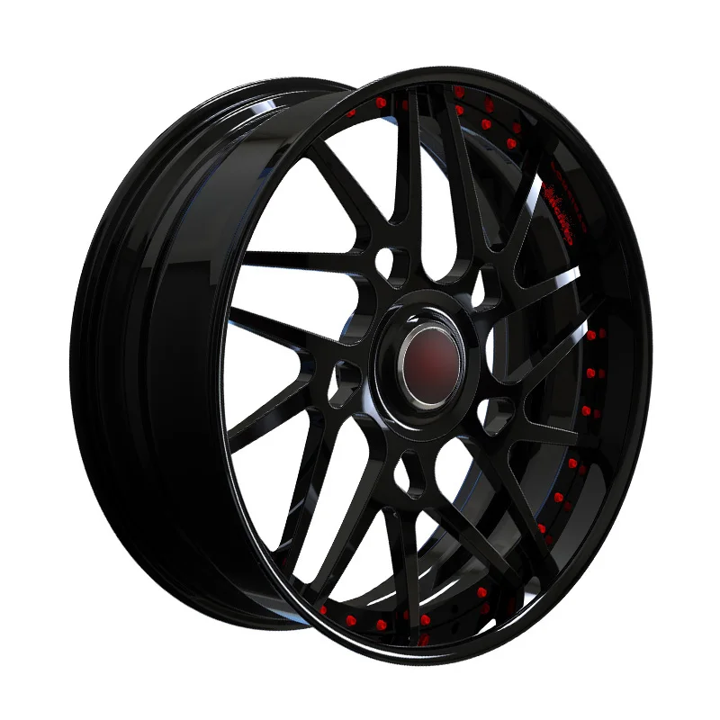 Car Rims 2 Piece For 18 19 20 21 22 23 24 26 Inch 5x120.65 Gold Plated Chrome Deep Lip Forged Wheels