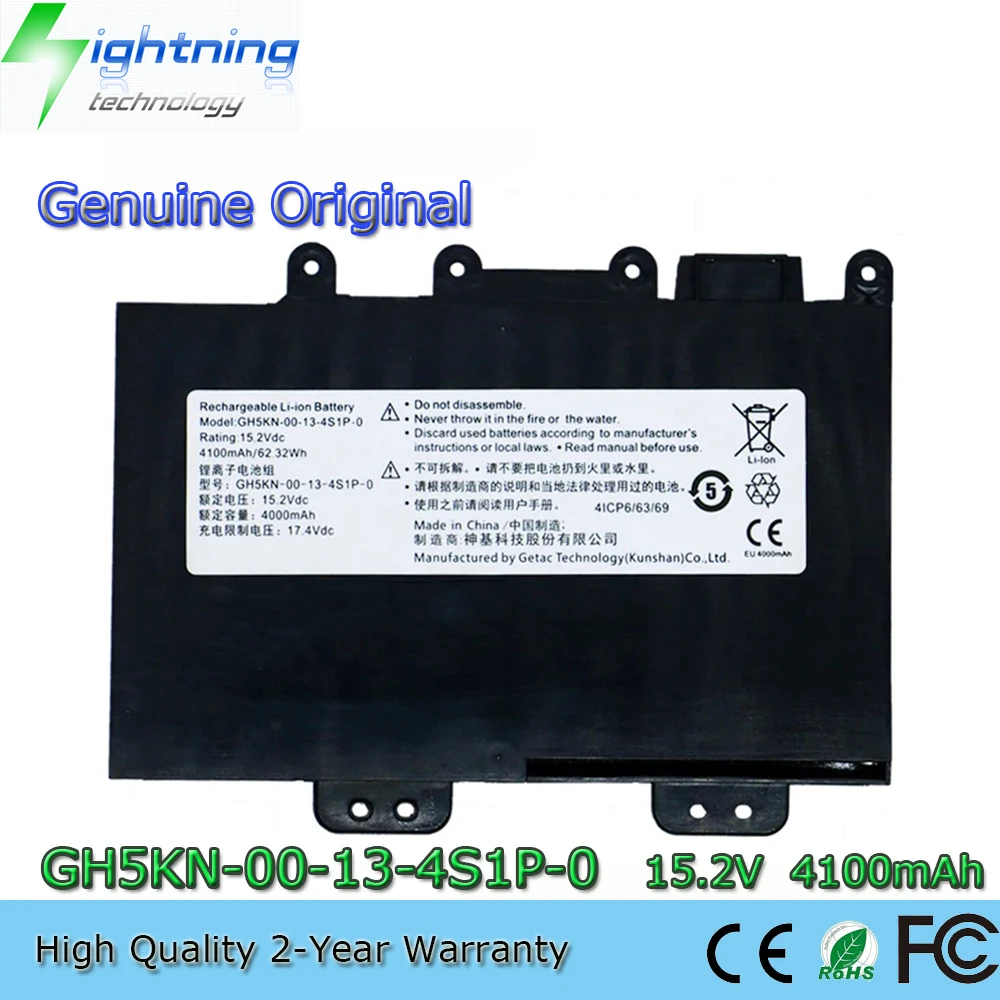 

New Genuine Original GH5KN-00-13-4S1P-0 15.2V 4100mAh Laptop Battery for Getac Mechrevo Z1 i7 7700HQ GTX1060 4ICP6/63/69