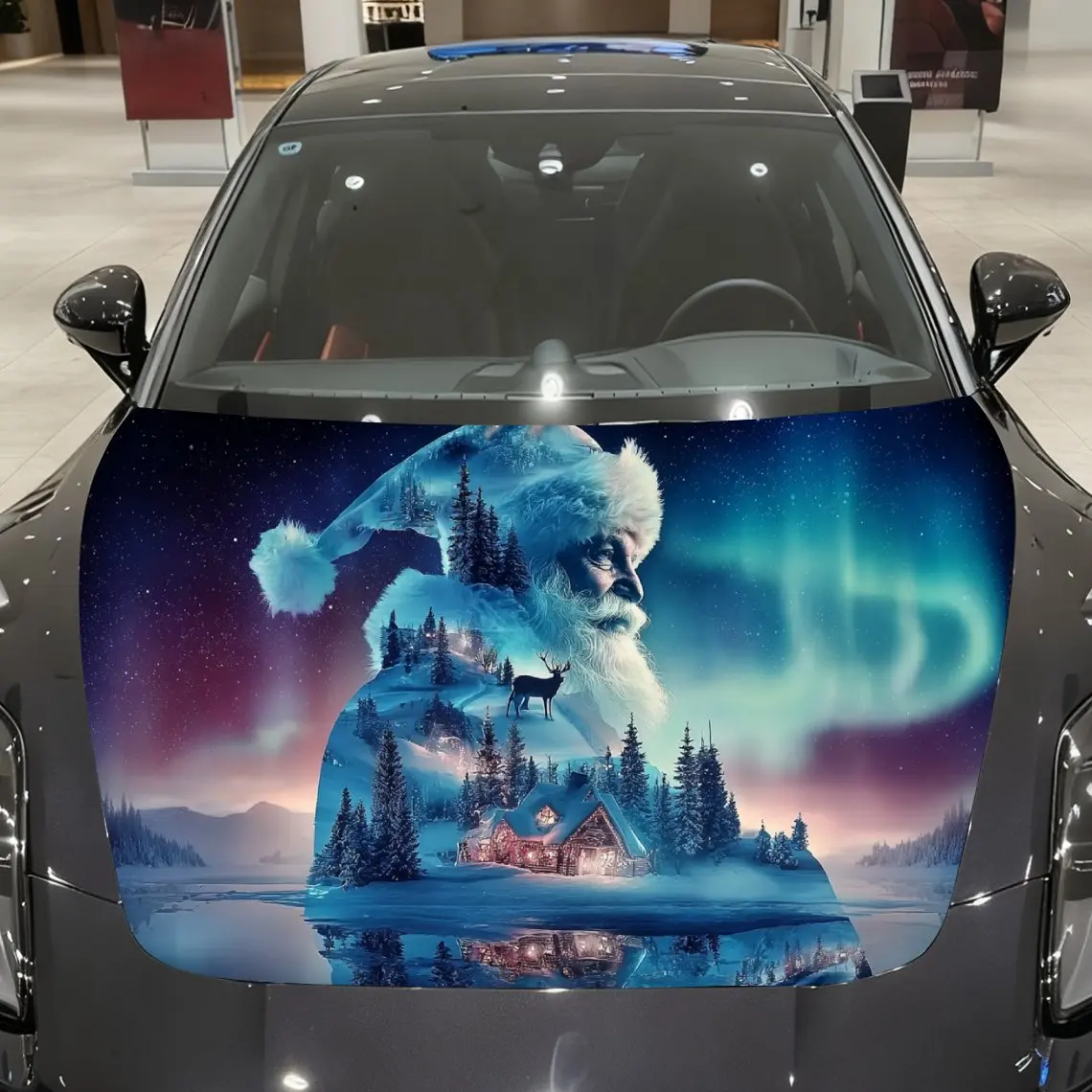 

Виниловая пленка для автомобиля Aurora Christmas Sanctuary, водонепроницаемая наклейка на капот автомобиля из материала ПВХ, самоклеящиеся устойчивые к царапинам наклейки для