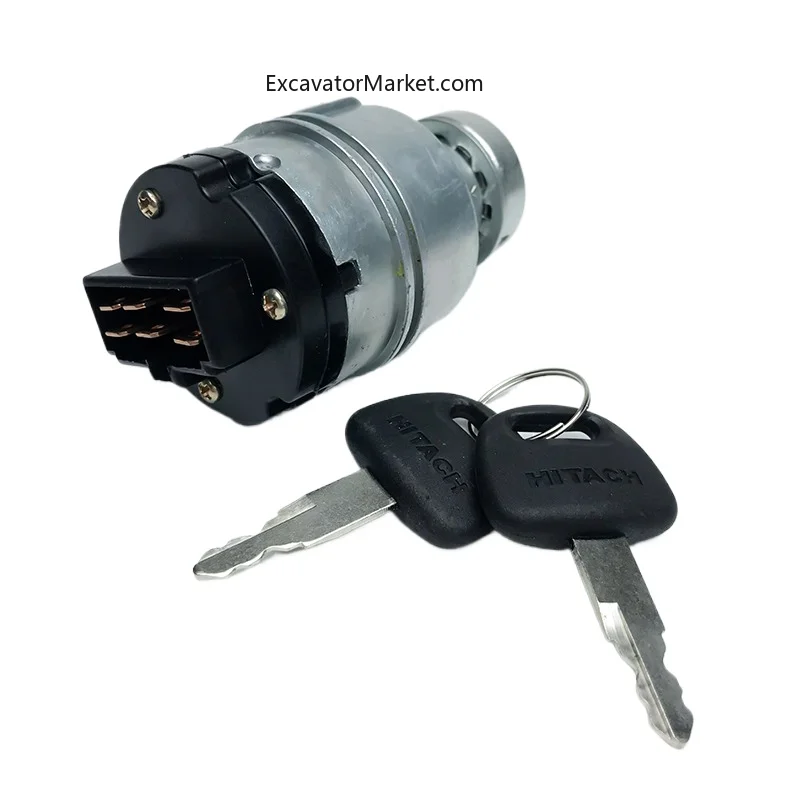 Suitable for Hitachi electric lock ignition switch lock head 60/70/120/200/240/330-563 excavator accessories