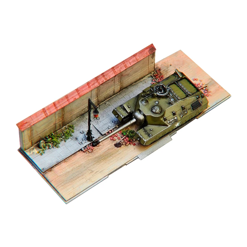

Miniature Model T28 Heavy Tank 1/350 Scale Armored Combat Vehicle Painted Ornaments for Desktop Decoration DIY Wargame Scenario
