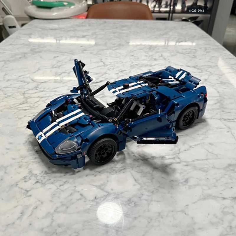 1466pcs Ford GT Sports Car Building Blocks Model Racing Vehicle Assemble Bricks Toys for Kids Adult Gift Compatible 42154