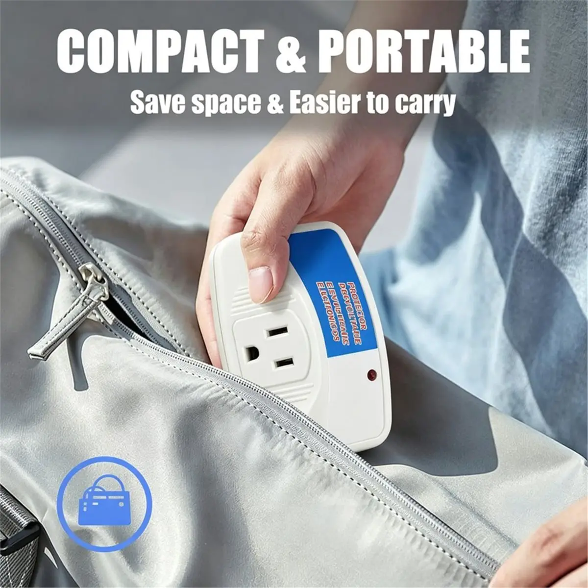 PHONE&GEAR 2 Pcs Surge Protector Home Appliance,Single Outlet Power,Voltage Brownout Outlet Surge Refrigerator US Plug