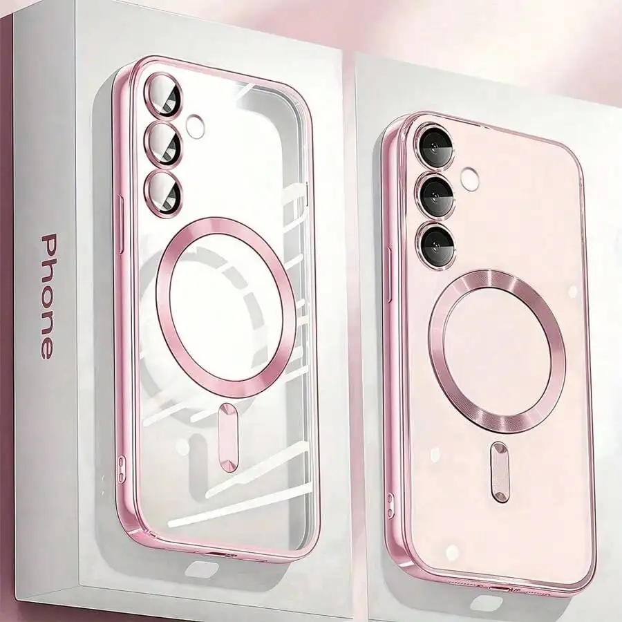 

Magnetic Luxury Shockproof TPU Solid Color Electroplated Soft Transparent Phone Case Compatible With Galaxy A06 A16 A26 A36 A56