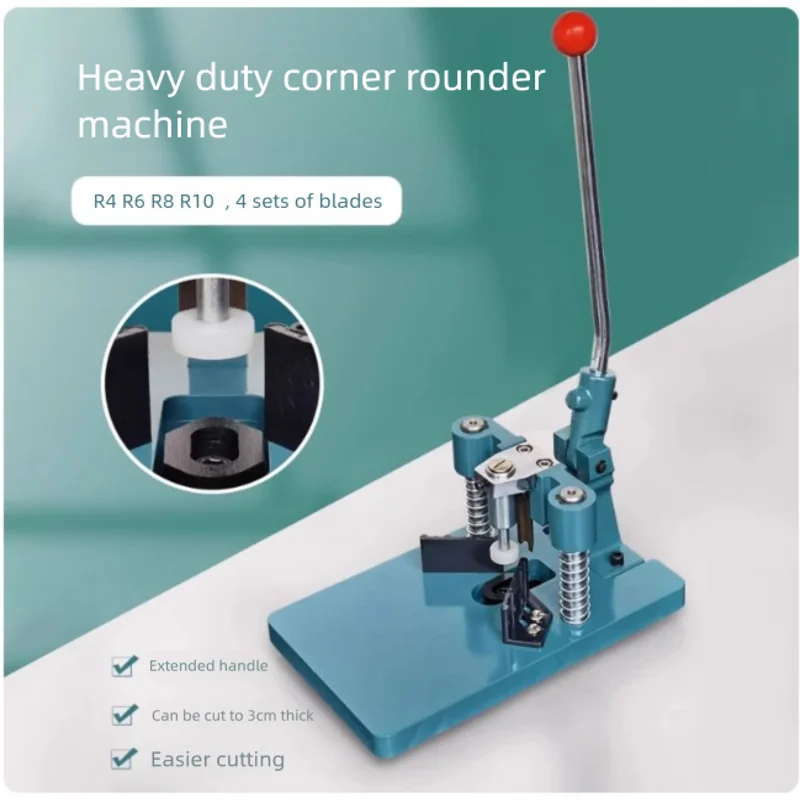 

Manual Heavy Duty Corner Rounder With 4 Dies R4 R6 R8 R10 Punch Cutter For Stack Paper Photobook PVC
