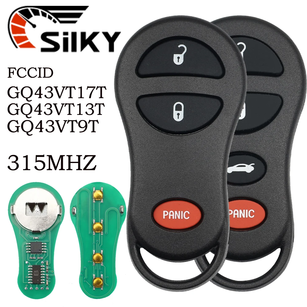 

SilKY GQ43VT9T GQ43VT17T GQ43VT13T 315MHZ Remote Key For Chrysler Concorde 300 LHS Neon For Dodge Interpid Neon Plymouth Neon