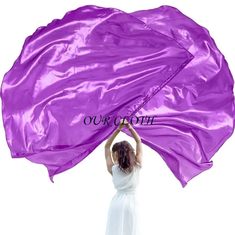 Semicircle Worship Flags Set(Flag+Flexible Rod) Praise Dance Flags for Worship Y1AC