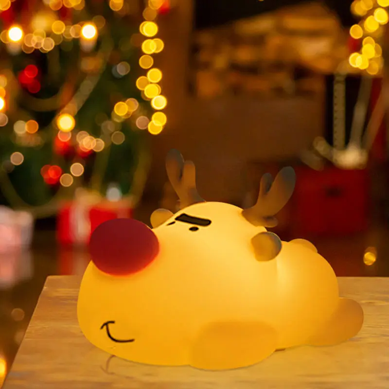 

Reindeer Night Light,Tap-to-Sleep Timer,Charging Bedside Lamp,Ideal for Home Decor,Best Gift Choice,Best Housewarming Gift