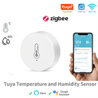 Tuya Smart ZigBee Temperature And Humidity Sensor Battery Powered Indoor Mini Hygrometer Work With Alexa Google Home