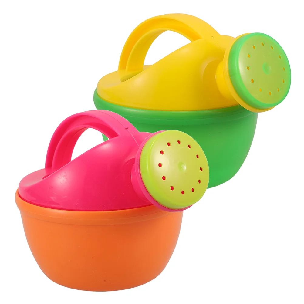 2 Pcs Watering Can Kids Plastic Large Capacity Watercolor Pens Cans Toddler Wire-tying Plants Beach Toys Spray Children Kettle