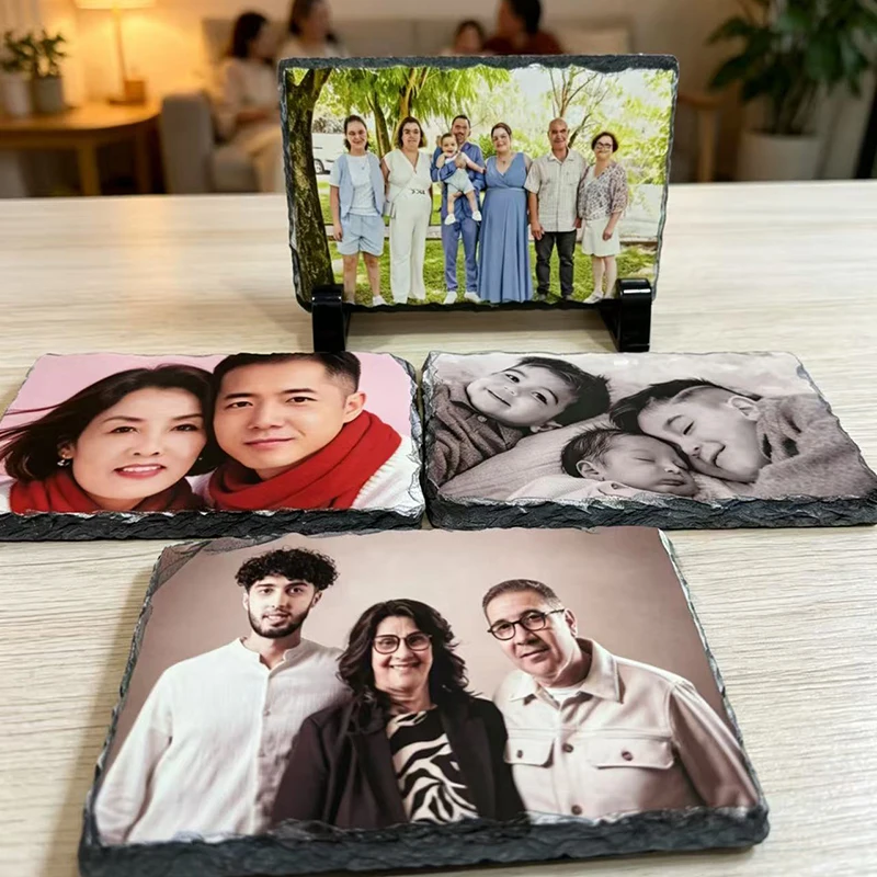 Personalized Sublimation Slate Blanks – Personalized Rectangular Heat Pressed Display With Stand, Heating Tape And Slab