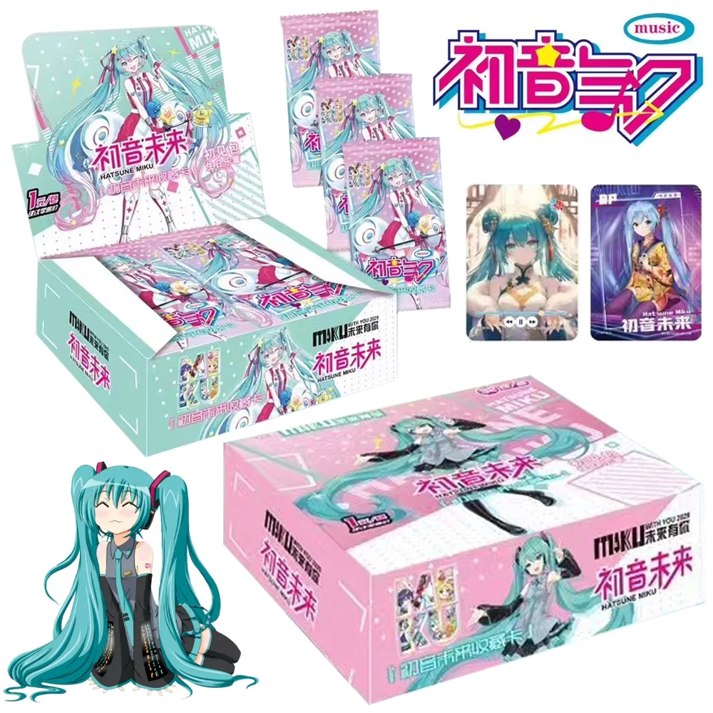 New Hatsune Miku Collection Card Japanese Anime Card Games With Postcards Box Photo Message Gift For Collection Decorations