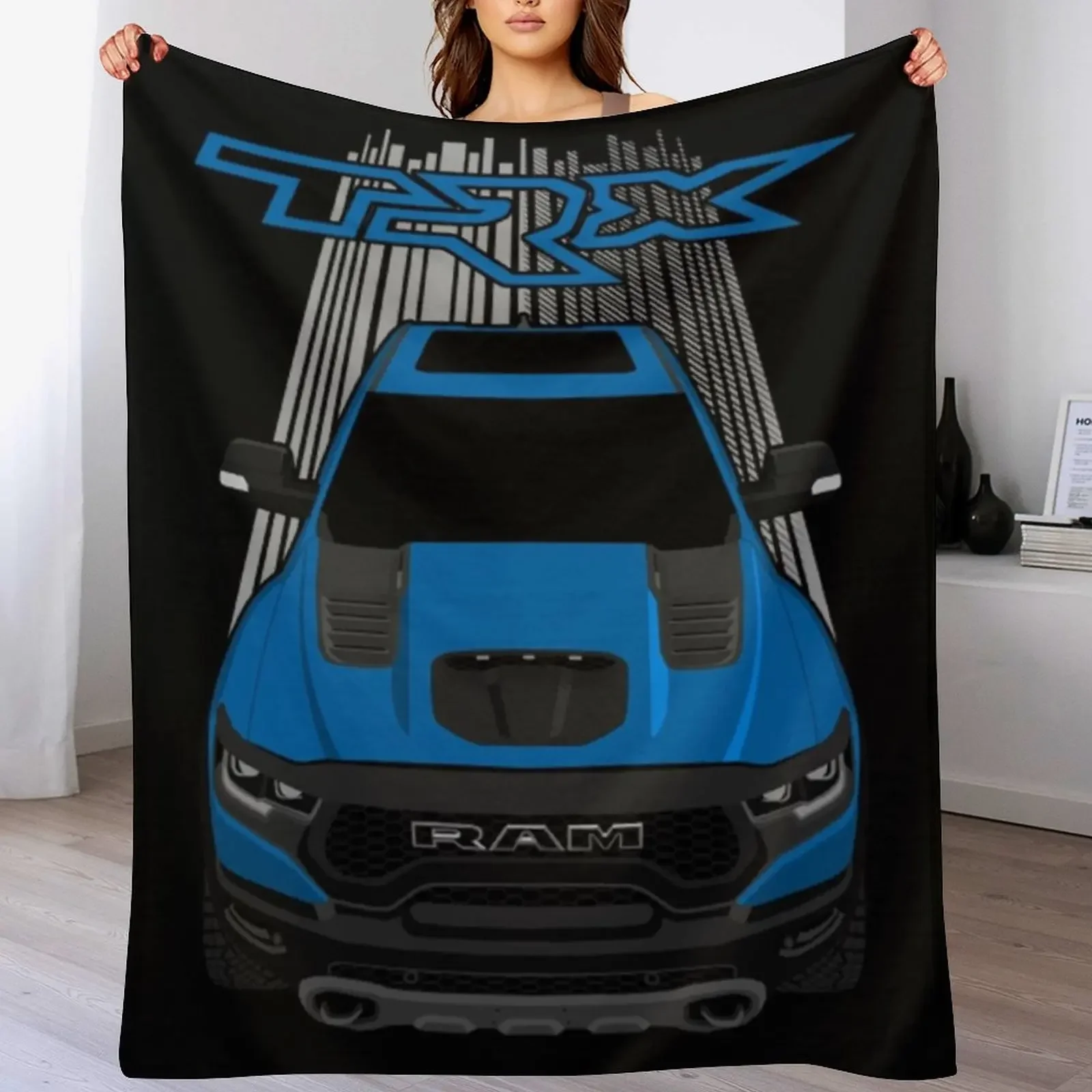 

Ram 1500 TRX - Hydro Blue Shirt Throw Blanket halloween Cute Plaid Softest wednesday Blankets