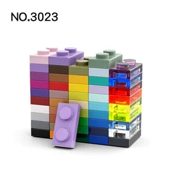 20pcs MOC 3023 Plate 1 x 2 High-tech Compatible Bricks DIY Assmble Building Blocks Particle Kid Puzzle Brain Toy Gift
