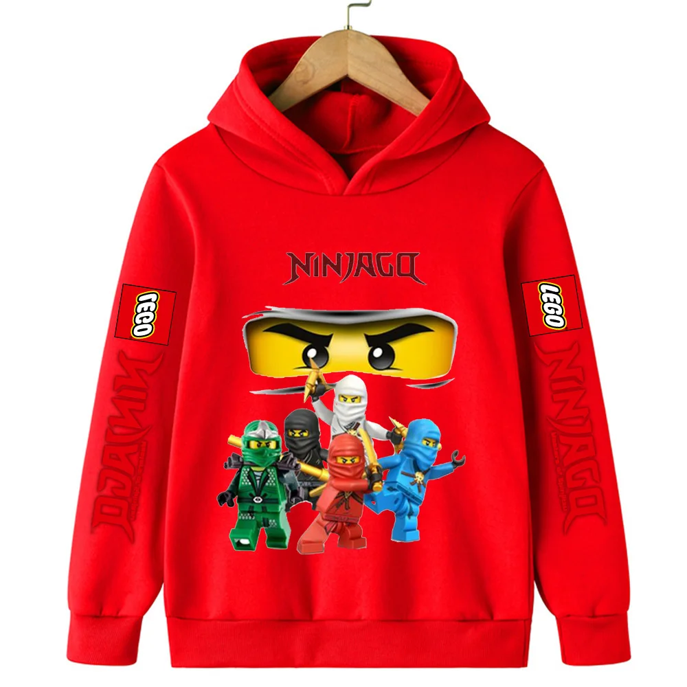 Lego Phantom Ninja-sudaderas con capucha de manga larga para niños y niñas, ropa deportiva informal, chaquetas para niños de 3 a 13 años