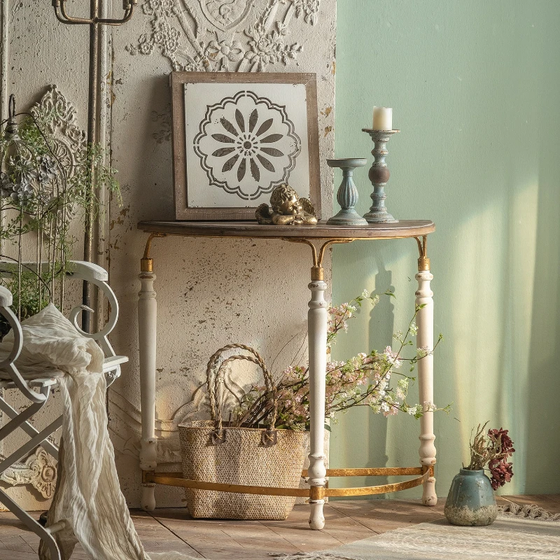 American country wrought iron, porch table, wall cabinet