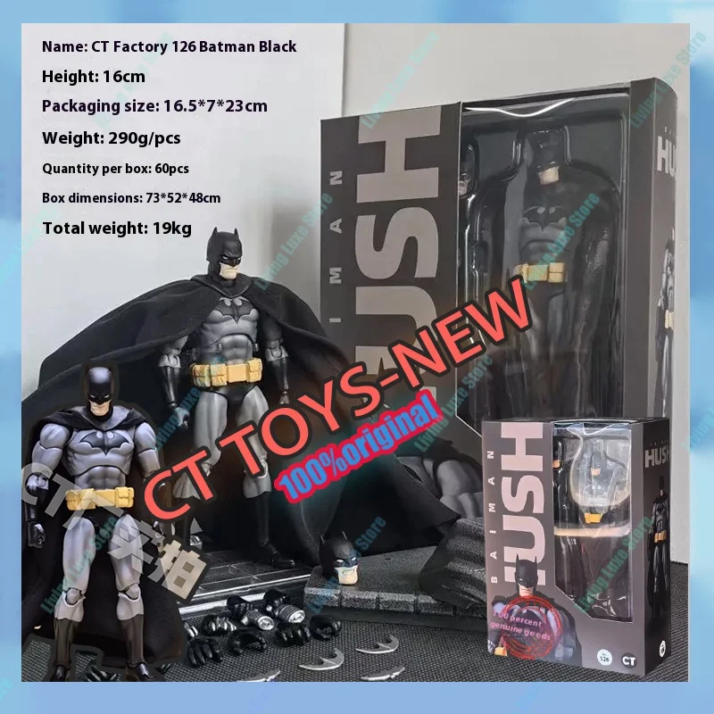

2025NEW CT Toys Batman Figure Batman Mafex 126 Action Figures DC Justice League Hush Figurine The Dark Knight Collection Kid Toy