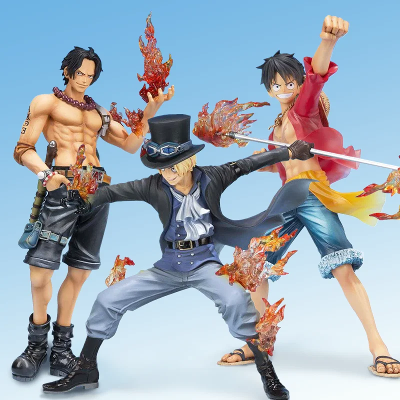 

Bandai Zero One Piece 5th Anniversary Commemorative Edition Fire Fist Ace Sabo Luffy Luo Zoro Chopper Figure Toys