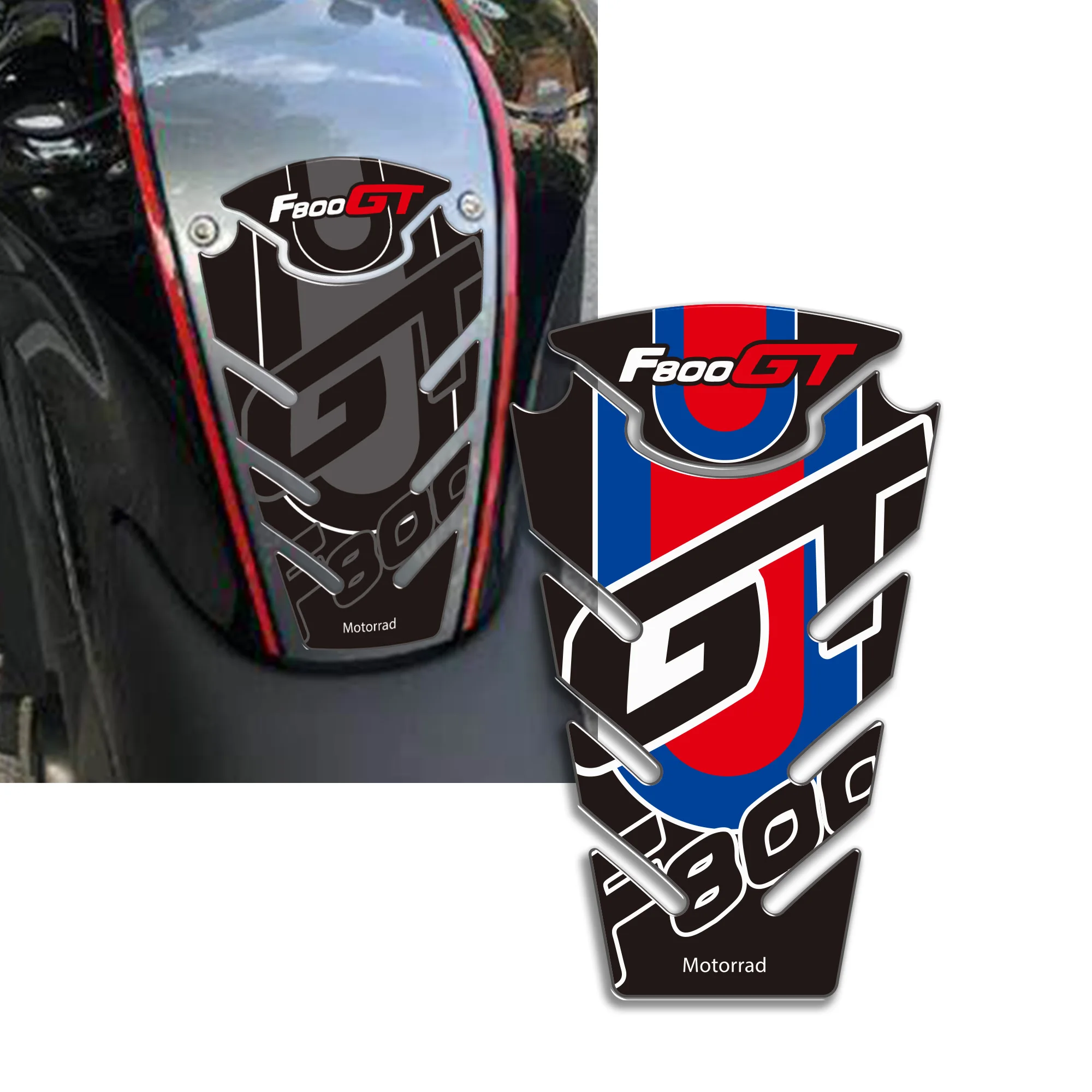 3D Gel Resin Sticker Motorcycle Tank Pad Compatible with BMW F800 GT F800GT 2013-2020
