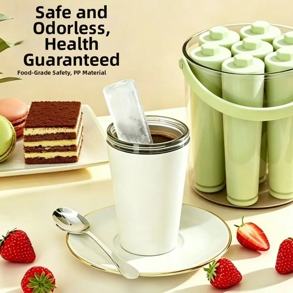 Kitchen Gadget 7 Cavity Long Ice Tray Non-Stick Easy Demold Ice Cream Molds Reusable Multifunctional Ice Stick Mold Coffee